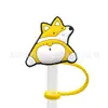 Nuevo protector de pajita de cachorro de dibujos animados tapa de pajita de 10 MM tapón de polvo de silicona decoración de pajita de fiesta de dibujos animados linda cruz