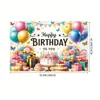 Telón de Fondo Personalizado para Decoración de Fiesta de Cumpleaños, Tela Colgante Universal para Adultos y Niños, Suministros de Decoración de Escena Transfronteriza