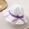 Al por mayor Nuevo Estilo Pastoral Sombrero de Sol para Bebé Verano Elegante Sombrero de Moda Princesa Sombrero de Cubo Infantil para Vacaciones al Aire Libre