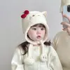 Gorro de Bebé Invierno Felpa Lana Lindo Súper Lindo Niños Engrosado Cálido Protección Orejas Cortavientos Estilo K
