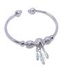Pulsera Atrapasueños Plateada para Mujer Joven Moderna Versátil Estilo Mori Abierta Fresca Elegante ins Joyería de Mano Plateada al por Mayor