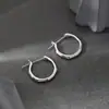 Pendientes de Plata de Ley S925 de Bambú Verano para Mujer Lujo Accesible Pendientes Geométricos de Gama Alta Diseño de Nicho Pendientes de Instagram