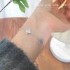 Pulseira de Prata Esterlina 999 Gelo Quebrado Cinco Flores Trevo de Quatro Folhas Feminina Ins Nicho Brilhante Alta Qualidade Moda Pulseira Joia