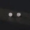 Pendientes de Plata Pura S999 con Circonita de Corte Fuego Artificial Brillante Color Dopamina Diseño Suave Único Pendientes al por Mayor