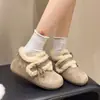 Nova coleção de inverno 2026 para mulheres: Sapatos estilo Birkenstock com 5cm de aumento de altura, forrados com fleece, espessados e quentes, sapatos de algodão fofos e versáteis