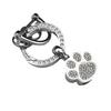 Lujo Ligero Incrustado de Diamantes Accesorios para Llavero de Coche Ferretería Joyería Pequeño Aroma Aleación de Zinc de Gama Alta Llavero de Diamante Fábrica