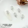 Pedras de Strass para Nail Art da Série Zircônia de Luxo Leve, Pingente de Estrela-do-Mar Versátil Deslumbrante e Luxuoso, Pedras de Strass para Unhas Laço