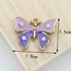Accesorios de joyería DIY Aleación Gota de Aceite Color Mariposa Accesorios para el Cabello Fino Pulsera Collar Pequeño Colgante Llavero