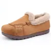 Botas de Nieve Cálidas de Invierno para Mujer, Terciopelo Plus, Engrosadas, Cuello de Felpa, Slip-on, Zapatos de Algodón, Punta Redonda, Bordadas, Uso en Casa, Suela Suave, Botas de Algodón