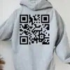 F**K You Hoodie com Código QR Estação Independente Transfronteiriça Tamanho Europeu Unissex Hoodie com Código QR