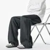Otoño 2026 Nuevo Estilo Pantalones de Algodón Chino con Pliegues Laterales Pantalones Casuales Pantalones Largos de Pierna Ancha para Hombre Pantalones Deportivos de Chándal para Hombre
