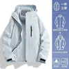 Tmall Bo mesmo estilo jaqueta corta-vento três em um feminina para atividades ao ar livre à prova d'água quente conjunto de duas peças masculina tamanho pequeno traje de montanhismo