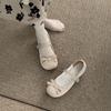 Zapatos de Cuero Pequeños Versátiles con Lazo de Suela Gruesa y Tacón Grueso para Mujer Retro Verano 2025 Nuevos Zapatos Mary Jane Franceses de Punta Redonda