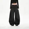 Estilo Informal Relajado de la Calle Principal Americana Pantalones Casuales de Traje tipo Cimitarra para Hombre Pantalones de Pierna Ancha Holgados con Caída Tendencia Hombres y Mujeres