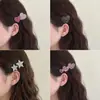 Grampo de Cabelo de Strass em Formato de Coração Estilo Coreano para Mulheres, Presilha de Cabelo Exquisita de Alta Qualidade, Presilha para Franja Lateral, Acessório de Cabelo Elegantetipo Bico de Pato