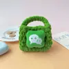Monedero de Peluche Tejido de Dibujos Animados Ins Bolsa Portátil para Almacenamiento de Cables de Auriculares Bolsa Linda de Niña para Almacenamiento de Joyas