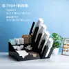 Portavasos de Papel Acrílico Caja de Almacenamiento para Tapas y Popotes Tienda de Café y Té con Leche Bar Estante de Almacenamiento para Suministros Desechables Comercial