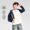 Ropa para Niños Zuoxi Camiseta de Manga Larga para Niños Camiseta Básica 100% Algodón para Niños Primavera/Otoño 2026 Nuevo Estilo Top de Bloques de Color para Niños
