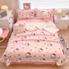 Manta com tema de menina KT, feita de macio fleece de leite, espessa para aquecer, manta de lã de cordeiro, xale, manta para cochilo no escritório, manta de sofá
