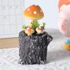Simulação médio toco cogumelo verde bonsai pequeno fresco casa sala de estar decoração pequenos ornamentos adereços tiro atacado