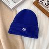2024 Novo Outono e Inverno Estilo Coreano All-match Quente Grande Cabeça Protetores de Orelhas Gorro de Lã Espessado para Rosto Mostrado Chapéu Pequeno Chapéu de Malha