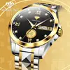 Relógio Mecânico Totalmente Automático da Marca Weibaolong Masculino Aço Tungstênio Calendário Duplo Diamante Real Business Luminoso À Prova D'água Relógio Masculino