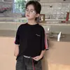 Roupas Infantis Zhilili Camiseta para Meninos 2026 Verão Novo Estilo Infantil 100% Algodão Manga Curta Top Modelagem Solta Roupas da Moda para Crianças Pequenas
