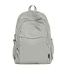 Mochila Casual de Nuevo Estilo para Escuela y Viajes, Ligera, Gran Capacidad, Nylon, Bolsa Escolar de Tacto Relajado, Mochila de Color Sólido de Alto Valor