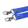 Lanyard de trabajo al por mayor de 2.0 cm, lanyard para gafete, lanyard para tarjeta de exposición, lanyard con doble gancho para certificado