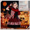 Fantasia infantil de Halloween roupa de palhaço circo escuro vestido engraçado fantasia de performance de carnaval vestido de menina