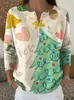 Sudadera de Punto con Cuello en V, Botones y Mangas Largas, Estilo Nuevo Transfronterizo, Otoño e Invierno, Suéter con Estampado de Moda Personalizado para Mujer