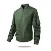 Jaqueta corta-vento masculina de primavera e outono, novo estilo, casual, curta, para trabalho, jaqueta masculina estilo americano de motocicleta, modelagem solta