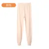 Calça térmica feminina pura para mães de meia-idade e idosas, leggings plus size, calças de lã soltas, quentes, calcinha estampada