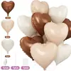Globos Rosas con Forma de Corazón Transfronterizos Decoración para San Valentín, Compromiso, Cumpleaños, Baby Shower Arreglo 10 Piezas de Globos de Corazón
