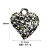 Pingente de Coração em Acrílico Charme Estampa de Leopardo Corrente de Celular Chaveiro Materiais DIY Acessórios de Miçangas Feitos à Mão Venda por Atacado