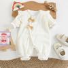 Ropa de una pieza para bebé primavera y otoño doble capa primavera bebé niña súper linda princesa estilo occidental abrigo para salir de luna llena