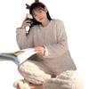 Conjunto de Pijama de Terciopelo de Algodón Shu para Mujer Otoño e Invierno Engrosado Cálido Perro Hapa de Dibujos Animados Se Puede Usar Afuera Pantalones de Manga Larga Ropa para el Hogar
