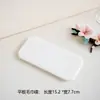 Plato para toallas de hueso con borde dorado para uso en hotel y restaurante, bandeja comercial para toallas de mano y toallitas húmedas, plato pequeño rectangular blanco puro