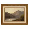 Marco de oro tallado retro personalizado transfronterizo pintura colgante enmarcada para B&B pintura decorativa mural paisaje sala de estar entrada hotel pintura