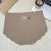 Braguitas de Chica Sin Costuras de Seda de Hielo Fresca Ultra Delgadas con Tema de Oso, No Aprietan, Tanga Triángulo de Entrepierna Extendida 10A para Mujeres