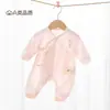 Ropa de bebé primavera-verano, mameluco delgado de manga larga, algodón clase A para recién nacidos, 0-3 meses, para aire acondicionado, mameluco de bebé unisex