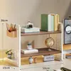 Estante de Almacenamiento de Tablero Perforado para Escritorio Estante de Libros para Escritorio de Dormitorio Escritorio para Estudio en Casa Escritorio de Oficina Estante de Exhibición de Almacenamiento Multicapa