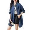 Vestido chaqueta de mezclilla para mujer, primavera y otoño, talla petite, talla grande, vestido talla grande, nuevo estilo delgado de principios de verano 2025