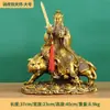 Latão Zhang Tianshi Estátua Ornamento Latão Zhengyi Real Zhang Daoling Tianshi Casa Sala de Estar Artesanato Decoração