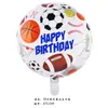 Novo Balão de Filme de Alumínio Redondo Inglês de 18 Polegadas Festa de Aniversário Casamento Decoração Balão de Folha de Alumínio Padrão Fabricante Atacado