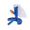 Set de Suministros para Limpieza de Piscinas Aspiradora Portátil de Media Luna Boquilla de Chorro de Agua Emocionante Cabezal de Piscina con Cepillo Succión Dispositivo de Succión de Aguas Residuales