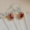 Tendência europeia e americana zircão brincos quadrados estilo feminino luz luxo cheio de diamante brincos de açúcar brincos quadrados de diamante fabricantes atacado