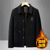 Nueva Ropa de Abrigo para Hombre de Otoño e Invierno de Mediana Edad y Personas Mayores Chaqueta con Solapa con Forro Polar para Calidez Ropa de Abrigo Holgada Estilo Cadre para Papá
