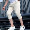 Comércio Exterior Shorts Casuais Curtos de Cor Sólida com Cintura de Cordão para Homens Tendência para Adolescentes e Estudantes Calças Harlan com Cadarço