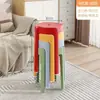 Banqueta redemoinho extra-grossa para uso doméstico na sala de estar, banqueta redonda moderna simples empilhável, banqueta alta de plástico, cadeira de mesa de jantar